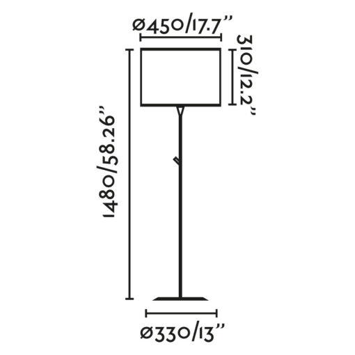 Faro Barcelona MAMBO Φωτιστικό Δαπέδου Ρατταν Χρώματος – 64313