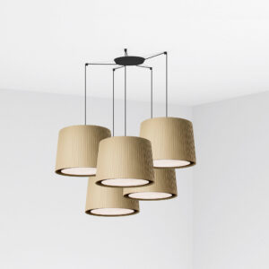 Faro Barcelona SAMBA Κρεμαστό 5Φωτο Φωτιστικό Πράσινου Χρώματος – 64314-46-5L