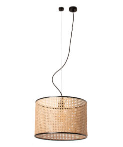 Faro Barcelona MAMBO Κρεμαστό Φωτιστικό Μαύρου-Ρατταν Χρώματος – 64314-49