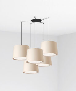 Faro Barcelona CONGA Κρεμαστό 5Φωτο Φωτιστικό Μπέζ Χρώματος – 64314-55-5L