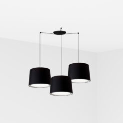 Faro Barcelona CONGA BLACK Κρεμαστό Φωτιστικό 3Φωτο Μαύρου Χρώματος- 64314-56-3L