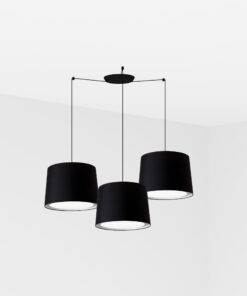 Faro Barcelona CONGA BLACK Κρεμαστό Φωτιστικό 3Φωτο Μαύρου Χρώματος- 64314-56-3L