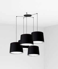 Faro Barcelona CONGA Κρεμαστό Φωτιστικό 5Φωτο Μαύρου Χρώματος  – 64314-56-5L