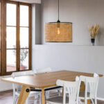 Κρεμαστό Φωτιστικό Mambo Vintage Μονόφωτο Μαύρο E27 ø450 RATTAN FARO – 64315-49
