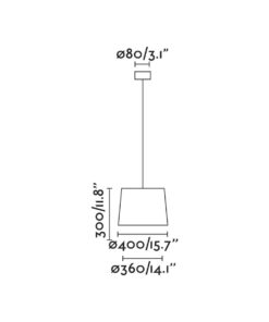 Κρεμαστό Φωτιστικό Μοντέρνο Μονόφωτο Μαύρο E27 CONGA  ø500*350 FARO – 64315-56