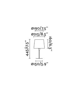 CONGA Πορτατίφ με Λευκό Καπέλο και Λευκή Βάση E27 ø190 FARO – 64316-01