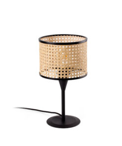 Faro Barcelona MAMBO Επιτραπέζιο Φωτιστικό Μαύρου-Ρατταν Χρώματος E27 – 64317-47