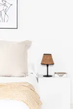 Faro Barcelona SUMBA S Μίνι Επιτραπέζιο Φωτιστικό  E27 σε Μαύρο/Ραττάν 15W   – 64317-71