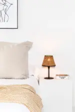 Faro Barcelona SUMBA S Μίνι Επιτραπέζιο Φωτιστικό  E27 σε Μαύρο/Ραττάν 15W   – 64317-71