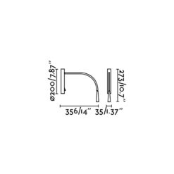 Faro Barcelona FLIN Επιτοίχιο Φωτιστικό Ανάγνωσης LED 3W 3000K- 64318