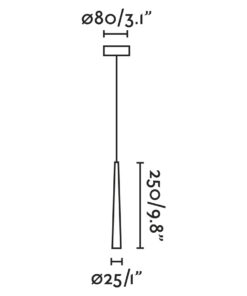 Faro Barcelona SABI Κρεμαστό Φωτιστικό Μαύρου Χρώματος 3W 2700K- 64321