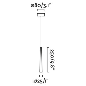 Faro Barcelona SABI Κρεμαστό Φωτιστικό Μαύρου Χρώματος 3W 2700K- 64321