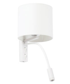 Faro Barcelona TIRA Επιτοίχιο Φωτιστικό Λευκού Χρώματος E27 και  Αναγνώστης LED 3W 3000K- 64322