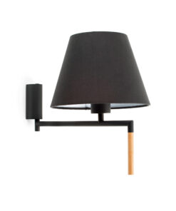 Faro Barcelona RON Επιτοίχιο Φωτιστικό Μαύρου Χρώματος 1xE27- 64400