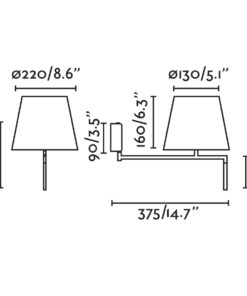 Faro Barcelona RON Επιτοίχιο Φωτιστικό Σκούρου Γκρι Χρώματος, Περιστρεφόμενο – 64400-12