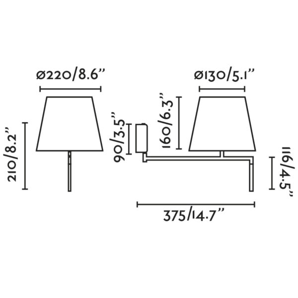 Faro Barcelona RON Επιτοίχιο Φωτιστικό Σκούρου Γκρι Χρώματος, Περιστρεφόμενο – 64400-12