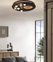 Φωτιστικό Οροφής Trio Lighting LED 42W 23000K Μαύρου Χρώματος Step Dimmable – 644810132