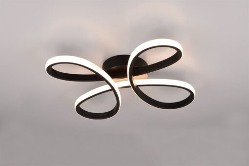 Φωτιστικό Οροφής Trio Lighting LED 22W 2600lm 3000K Step Dimmable Μαύρο Ματ – 645610132