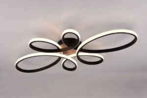 Φωτιστικό Οροφής Trio Lighting  LED 32W 3900lm 3000K Step Dimmable Χρώματος Μαύρο Ματ – 645619132