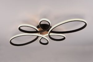 Φωτιστικό Οροφής Trio Lighting  LED 32W 3900lm 3000K Step Dimmable Χρώματος Μαύρο Ματ – 645619132