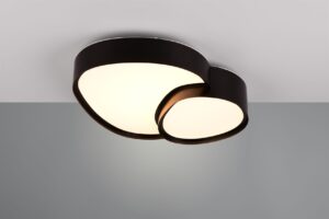 Φωτιστικό Οροφής Μαύρο Ματ RISE LED 21W 2400lm CCT Dimmable με Τηλεχειριστήριο Trio Lighting – 647510232
