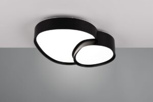 Φωτιστικό Οροφής Μαύρο Ματ RISE LED 21W 2400lm CCT Dimmable με Τηλεχειριστήριο Trio Lighting – 647510232