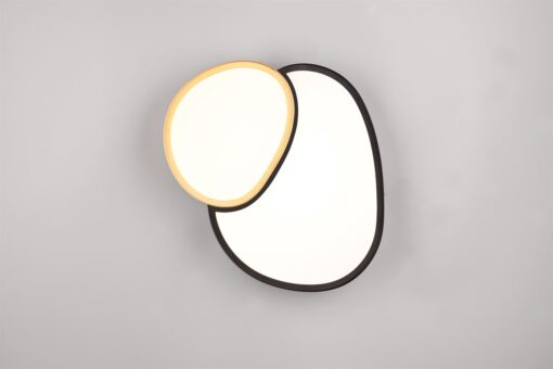 Φωτιστικό Οροφής RISE Trio Lighting LED 21W 2400lm CCT Dimmable Με Τηλεχειριστήριο  Μαύρο-Χρυσό – 647510280