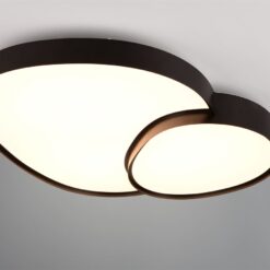 Φωτιστικό Οροφής RISE Trio Lighting LED 45W 5300lm CCT Dimmable Με Τηλεχειριστήριο Χρώματος Μαύρο Ματ – 647519232