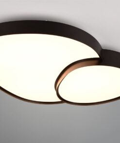 Φωτιστικό Οροφής RISE Trio Lighting LED 45W 5300lm CCT Dimmable Με Τηλεχειριστήριο Χρώματος Μαύρο Ματ – 647519232