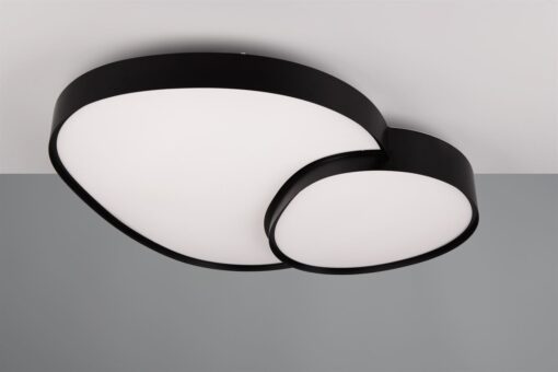 Φωτιστικό Οροφής RISE Trio Lighting LED 45W 5300lm CCT Dimmable Με Τηλεχειριστήριο Χρώματος Μαύρο Ματ – 647519232