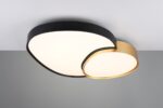 Φωτιστικό Οροφής RISE Trio Lighting LED 45W 5300lm CCT Dimmable Με Τηλεχειριστήριο Μαύρο Ματ-Χρυσό – 647519280