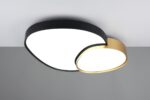 Φωτιστικό Οροφής RISE Trio Lighting LED 45W 5300lm CCT Dimmable Με Τηλεχειριστήριο Μαύρο Ματ-Χρυσό – 647519280