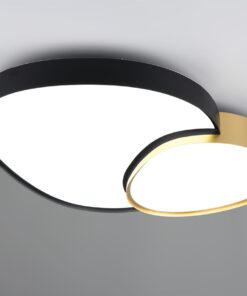 Φωτιστικό Οροφής RISE Trio Lighting LED 45W 5300lm CCT Dimmable Με Τηλεχειριστήριο Μαύρο Ματ-Χρυσό – 647519280