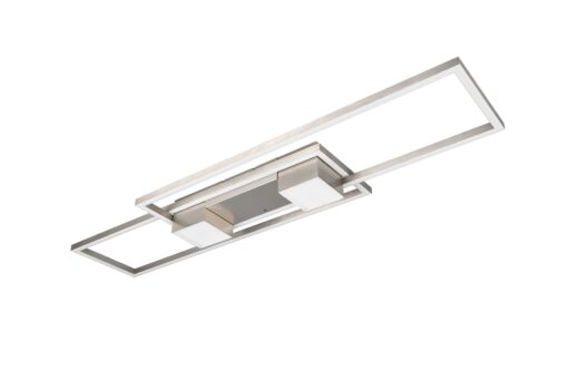LED Φωτιστικό Οροφής ALBANY Νίκελ Ματ 37W 4300lm CCT Dimmable με Τηλεχειριστήριο Trio Lighting – 647710407