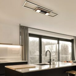 LED Φωτιστικό Οροφής ALBANY Μαύρο Ματ 37W 4300lm CCT Dimmable με Τηλεχειριστήριο Trio Lighting – 647710432