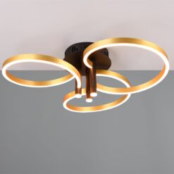 LED Φωτιστικό Οροφής Caruso Χρυσό/Μαύρο 43W 4980lm CCT Step Dimmable Trio Lighting – 648110680
