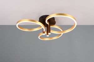 LED Φωτιστικό Οροφής Caruso Χρυσό/Μαύρο 43W 4980lm CCT Step Dimmable Trio Lighting – 648110680