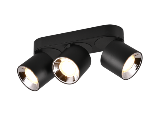 Φωτιστικό Οροφής Trio Lighting 3xGU10 Μαύρου Χρώματος – 651000332