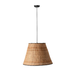 Faro Barcelona SUMBA Κρεμαστό φωτιστικό E27 σε Μαύρο/Ραττάν 15W – 65134-72