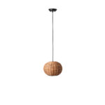 Faro Barcelona HAKA 250 Κρεμαστό Φωτιστικό E27 σε Μαύρο/Ραττάν 15W   – 65134-73