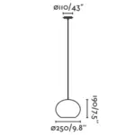 Faro Barcelona HAKA 250 Κρεμαστό Φωτιστικό E27 σε Μαύρο/Ραττάν 15W   – 65134-73