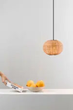 Faro Barcelona HAKA 250 Κρεμαστό Φωτιστικό E27 σε Μαύρο/Ραττάν 15W   – 65134-73