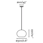 Faro Barcelona HAKA 300 Κρεμαστό Φωτιστικό E27 σε Μαύρο/Ραττάν 15W   – 65134-74