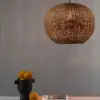 Faro Barcelona HAKA 530 Κρεμαστό Φωτιστικό E27 σε Μαύρο/Ραττάν 15W   – 65134-75