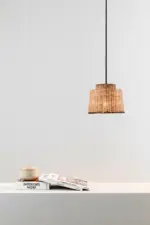 Faro Barcelona SAIPAN Κρεμαστό Φωτιστικό E27 σε Μαύρο/Ραττάν – 65134-76