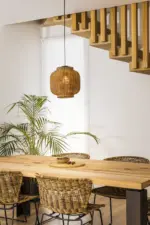 Faro Barcelona TUPAI Κρεμαστό Φωτιστικό E27 σε Μαύρο/Ραττάν  – 65134-77