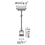 Faro Barcelona ART Κρεμαστό Φωτιστικό Μαύρου Χρώματος E27  – 65134