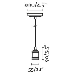 Faro Barcelona ART Κρεμαστό Φωτιστικό Μαύρου Χρώματος E27  – 65134