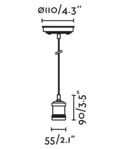 Faro Barcelona ART Κρεμαστό Φωτιστικό Μαύρου Χρώματος E27  – 65134