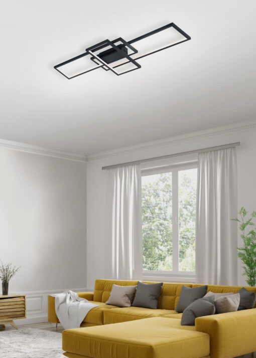 Φωτιστικό Οροφής Trio Lighting LED 36W  Ανθρακί Μεταλλικό 3000lm RGBW 3000 – 6000K  652610342